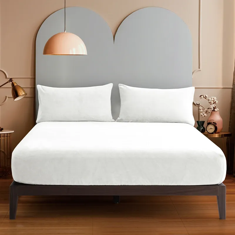 Nova Home WarmFit Winter Microfleece Fitted Sheet Set - White (Available in Sizes) product thumbnail 3