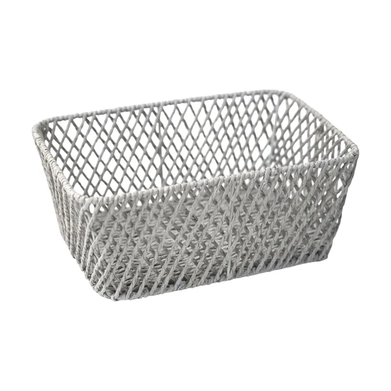 Weva Drima Paper Woven Storage Basket - Medium – Grey product thumbnail 3