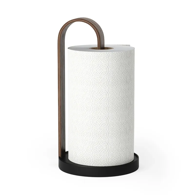 Umbra Bellwood Paper Towel Holder - Black/Walnut product thumbnail 3