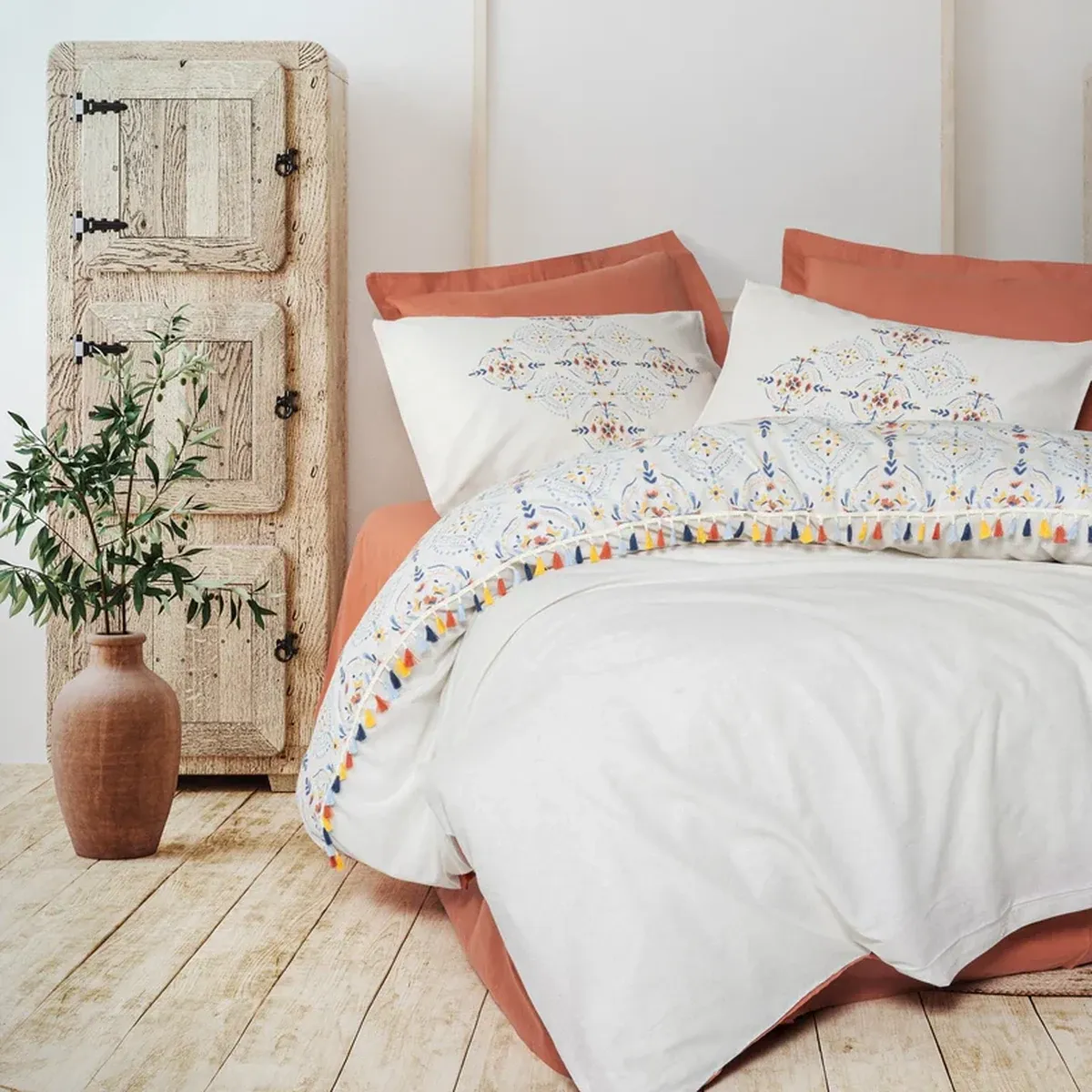 Nova Home Duvet Cover Set Rainforce Milis - 100% Cotton - King & Super King - 4 Pcs - Multicolor product thumbnail 3