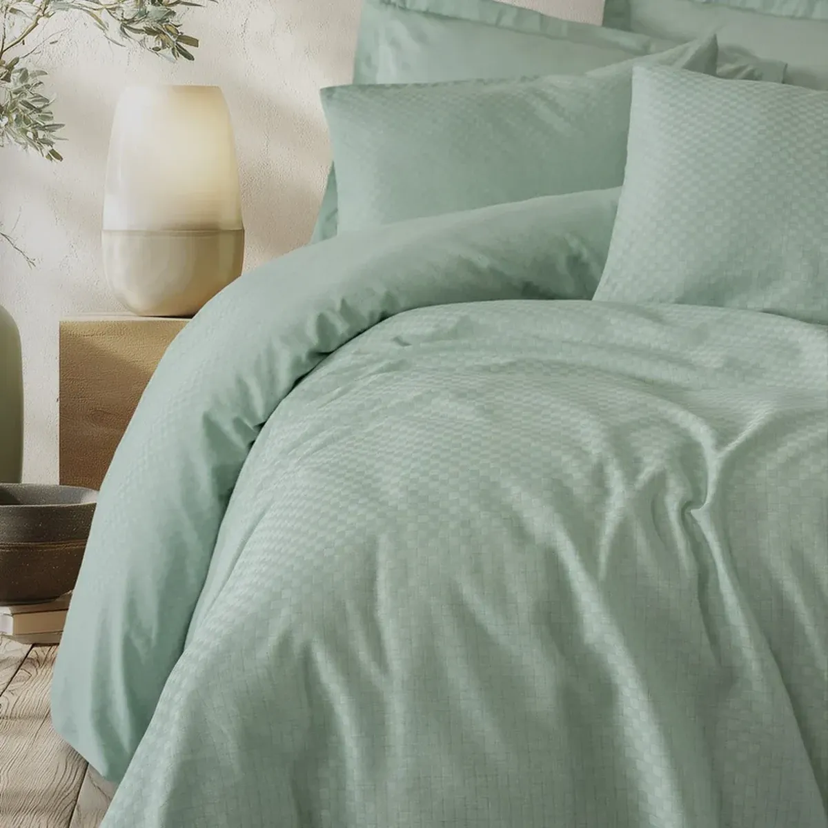 Nova Home Duvet Cover Set Rainforce Plaid - 100% Cotton - Green (Available In Sizes) product thumbnail 5