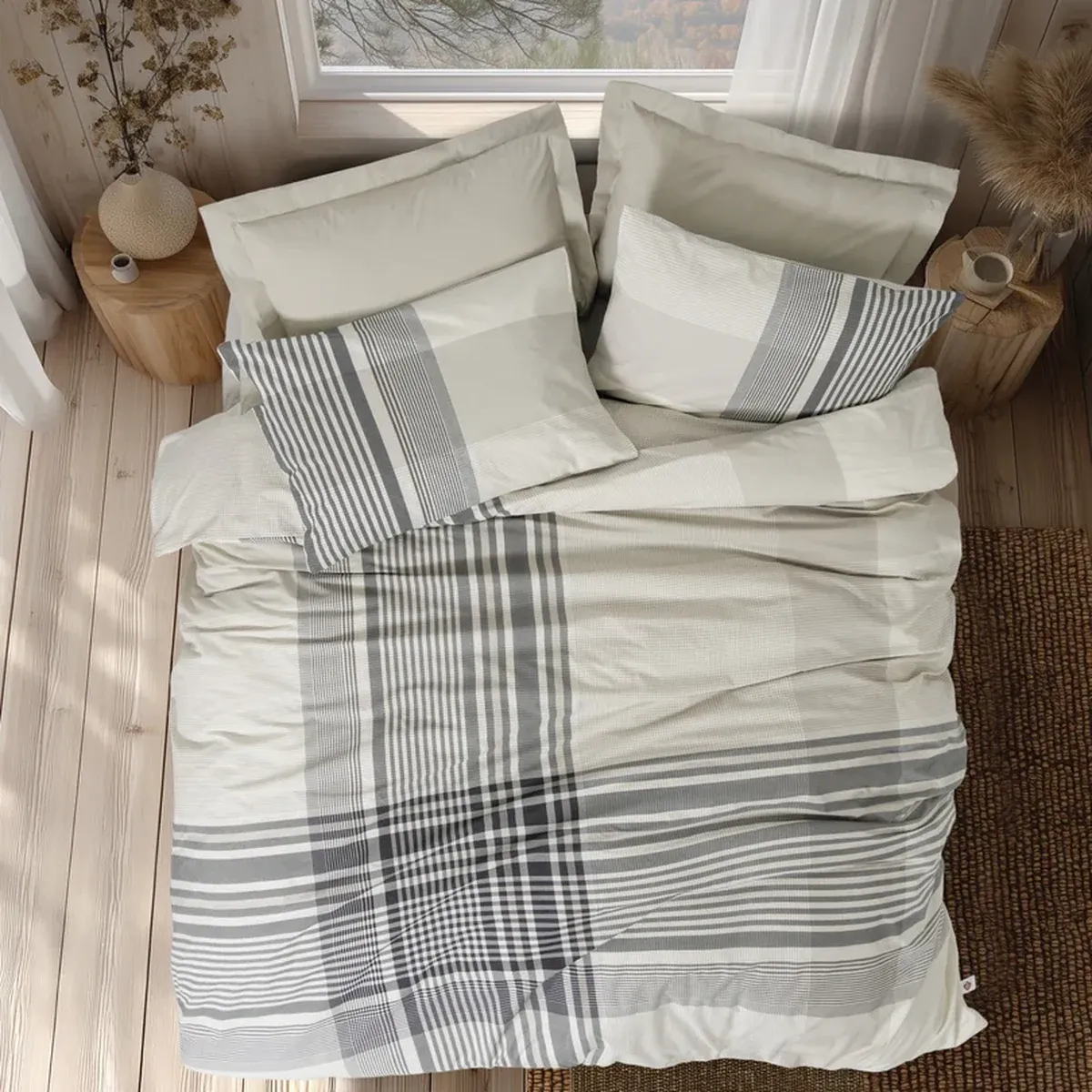 Nova Home Duvet Cover Set Rainforce Soren - 100% Cotton - Queen - 4 Pcs - Multicolor product thumbnail 3
