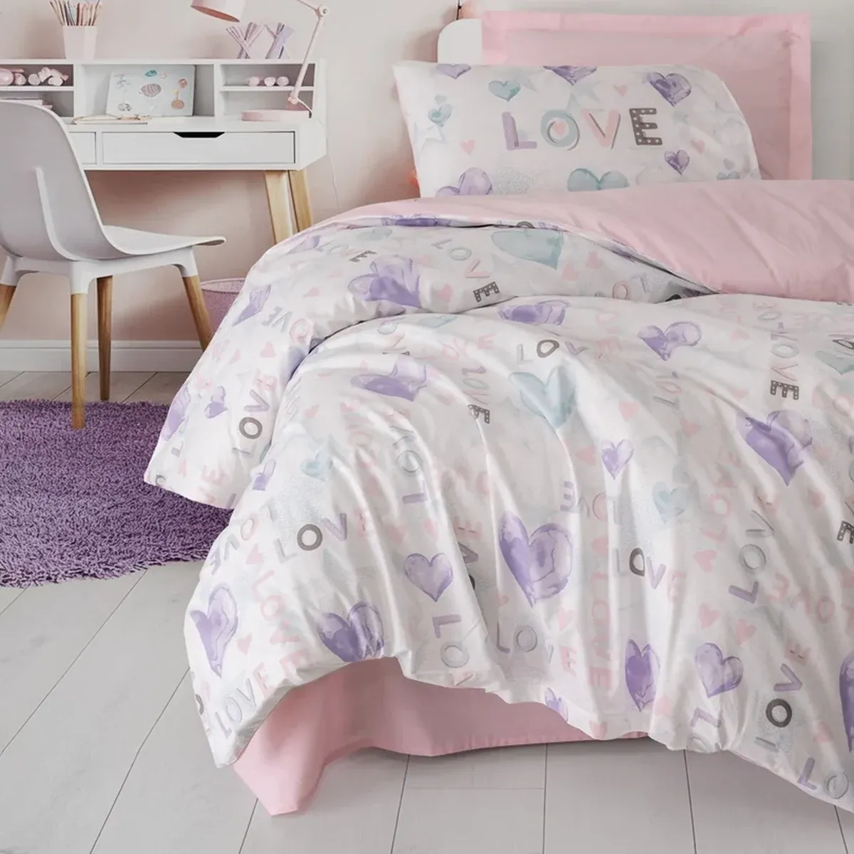 Nova Home Duvet Cover Set Rainforce Lovella - 100% Cotton - Single & Twin - 3 Pcs - Multicolor product thumbnail 3