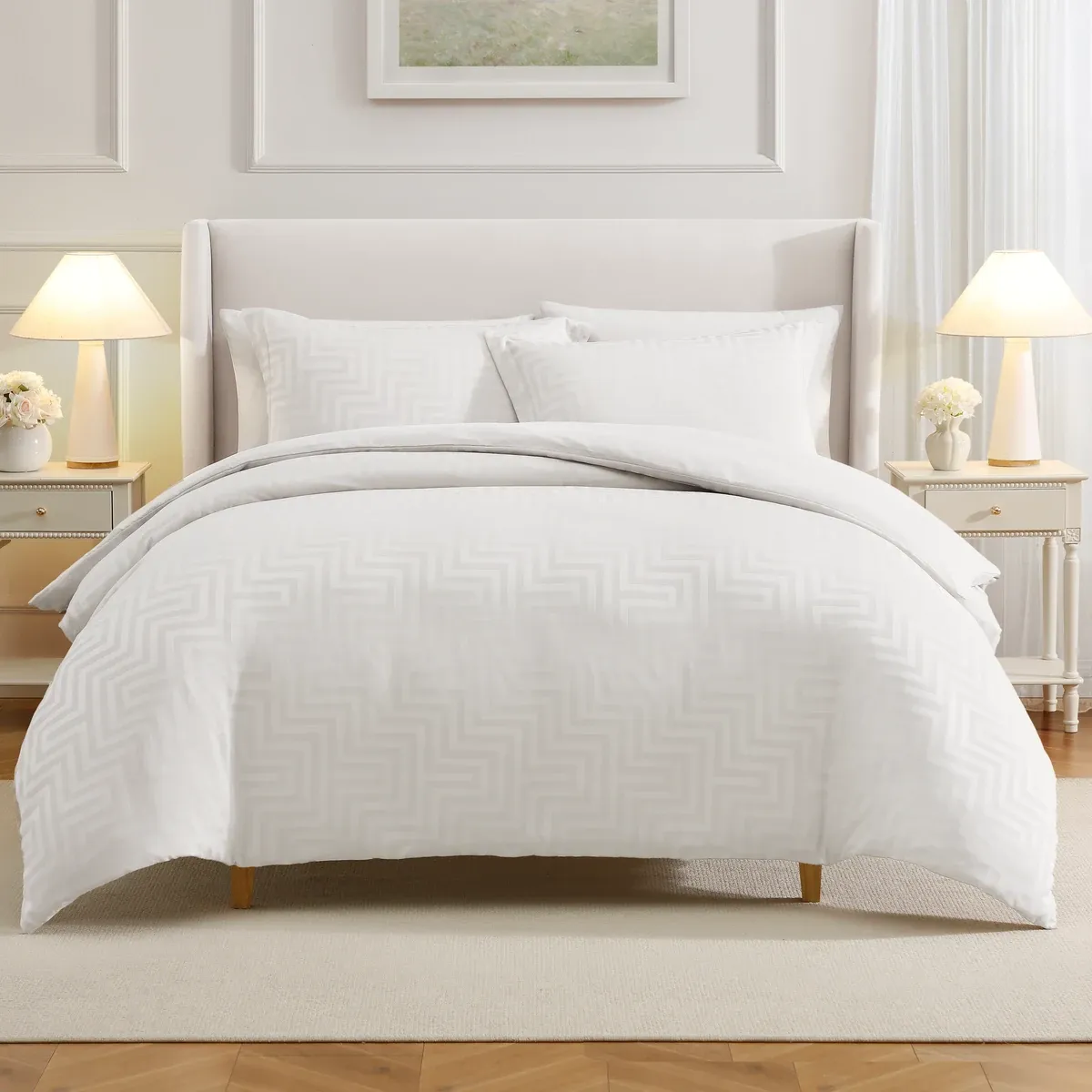 Nova Home Duvet Cover Set Ultra Line - Microfiber - White (Available In Sizes) product thumbnail 6