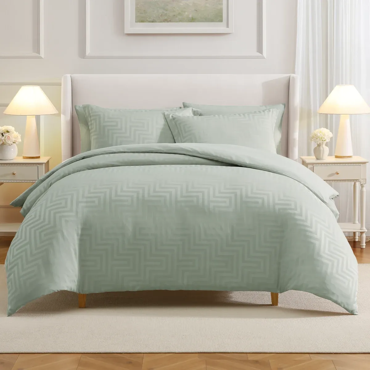 Nova Home Duvet Cover Set Ultra Line - Microfiber - Green (Available In Sizes) product thumbnail 3