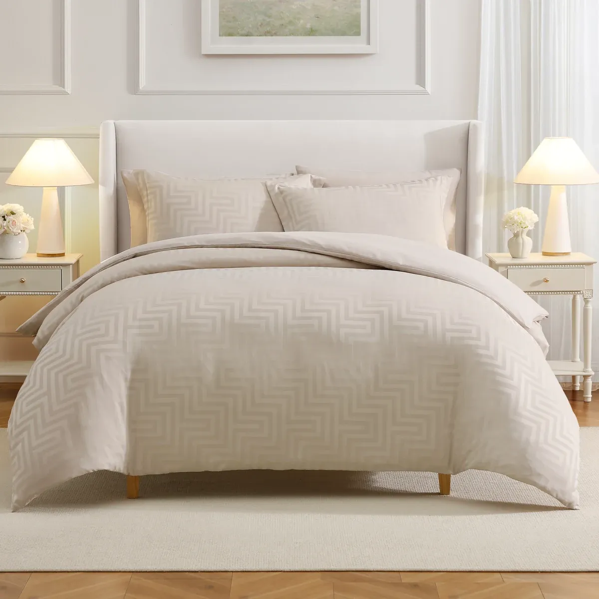 Nova Home Duvet Cover Set Ultra Line - Microfiber - Sand (Available In Sizes) product thumbnail 8