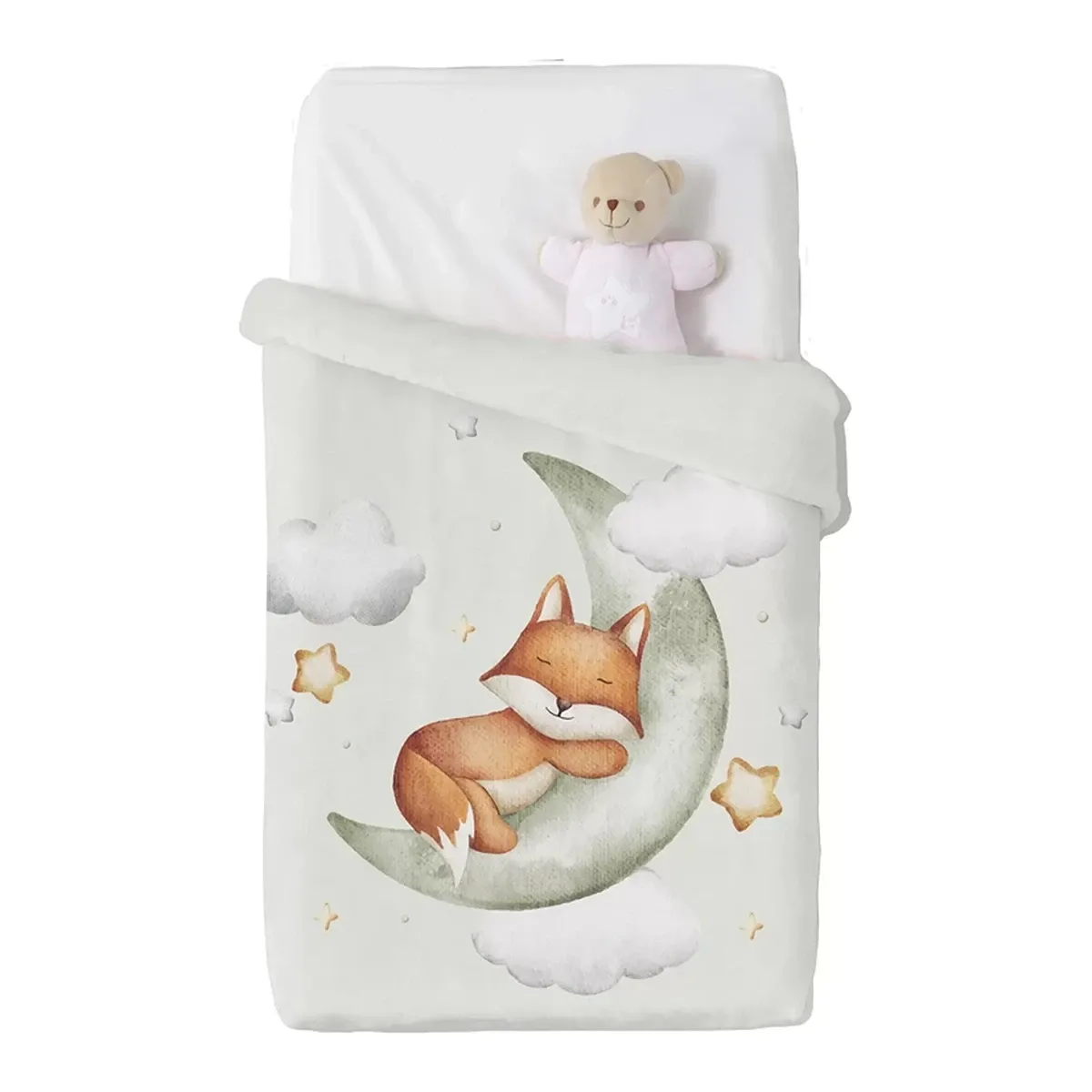 Manterol Baby VIP 540 Velvet Baby Blanket - 110x140 cm - Green product thumbnail 3