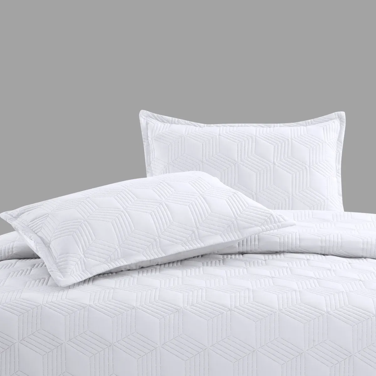Nova Home Bed Spread Set Vectra - Microfiber - White (Available In Sizes) product thumbnail 18