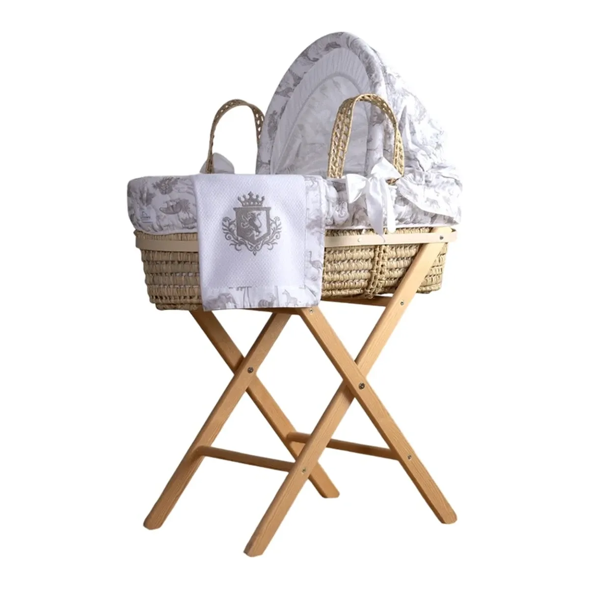 Funna Baby Moses Basket Safari - Grey product thumbnail 3
