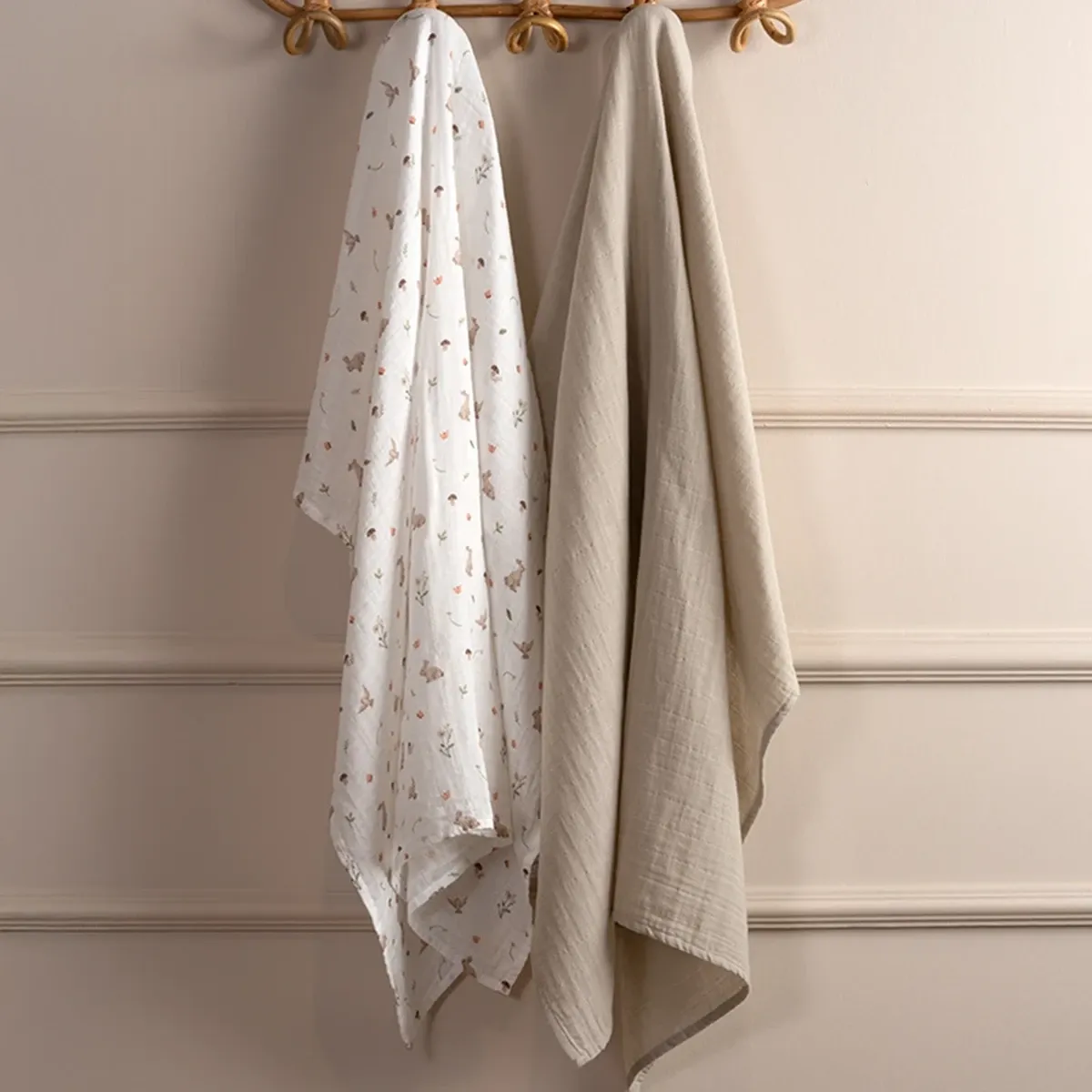 Funna Baby Blanket Set Grass - 2 Pcs - Beige product thumbnail 3