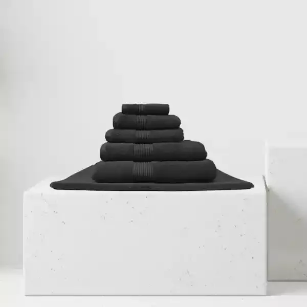 Nova Home Pretty Collection Plain Towel - 100% Cotton - Black (Available In Sizes) product thumbnail 3
