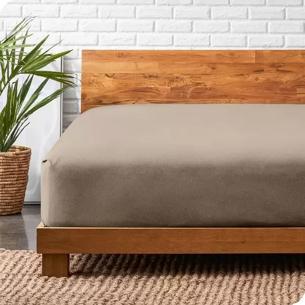 Nova Home Cotton Warm Winter Flannel Fitted Sheet Set - Single & Twin - 2 Pcs - Taupe product thumbnail 3