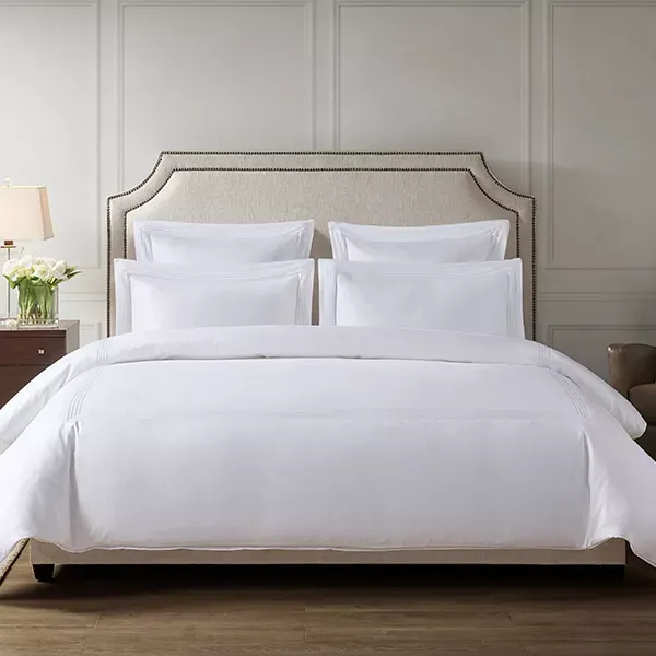 Nova Home Cruise Duvet Cover Set - 100% Cotton, 600 Thread Count - White (Available in Sizes) product thumbnail 4