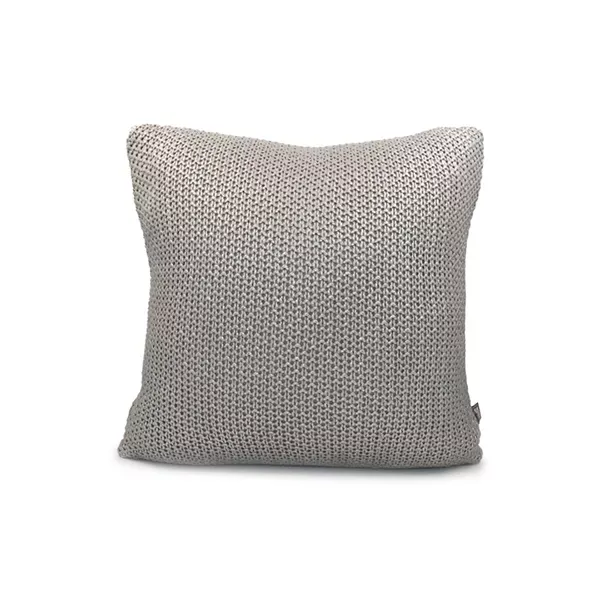 Nova Home Shine Hand Knitted Cushion Cover - 100% Cotton - 45x45 cm - Silver product thumbnail 3