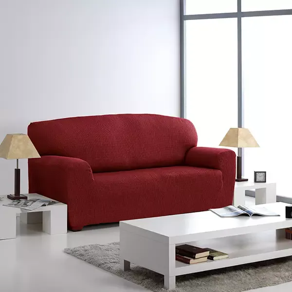 Nueva Textura "Diamante" Sofa Cover - 4 Seat - Bordeau product thumbnail 3