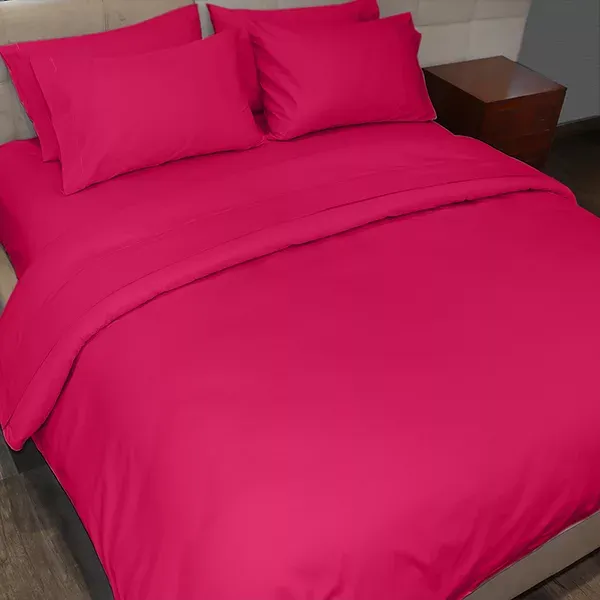 Fieldcrest Plain Duvet Cover - 100% Cotton - 220 Thread Count - Fushia (Available in sizes) product thumbnail 4