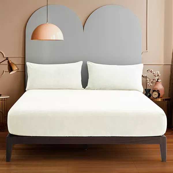 Nova Home WarmFit Winter Microfleece Fitted Sheet Set - Ivory (Available in Sizes) product thumbnail 13