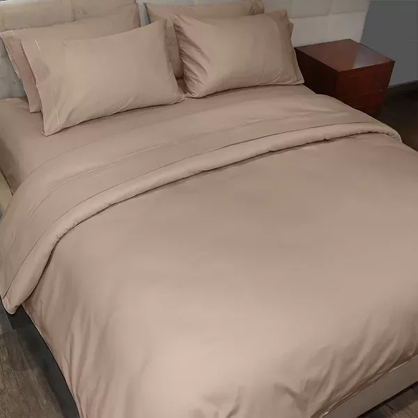 Fieldcrest Plain Duvet Cover - 100% Cotton - 220 Thread Count - Linen (Available in sizes) product thumbnail 4