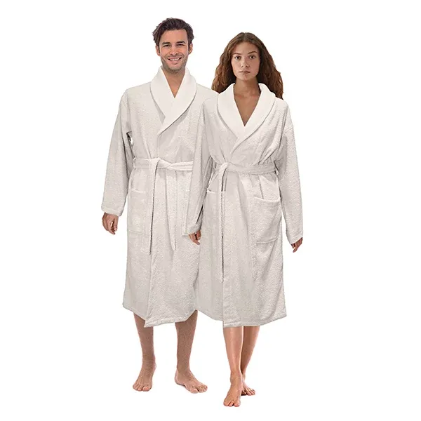Nova Home Luna Unisex Bathrobe (1 Piece) - 100% Cotton - Offwhite (Available in sizes) product thumbnail 5