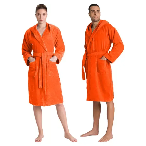Cannon Plain Unisex Bathrobe (1 Piece) - 100% Cotton - Orange (Available in sizes) product thumbnail 3