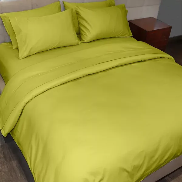 Fieldcrest Plain Duvet Cover - 100% Cotton - 220 Thread Count - Pistache (Available in sizes) product thumbnail 4
