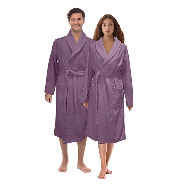 Nova Home Luna Unisex Bathrobe (1 Piece) - 100% Cotton - Plum (Available in sizes) product thumbnail 5