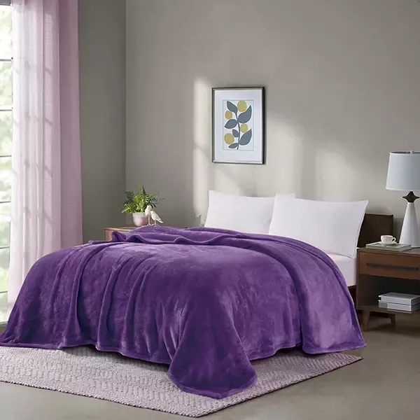 Nova Home Silky Blanket - Purple (Available in Sizes) product thumbnail 5