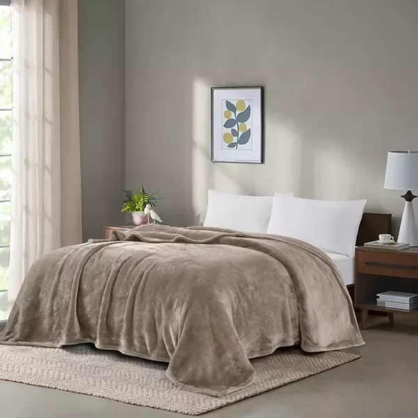 Nova Home Silky Blanket - Taupe (Available in Sizes) product thumbnail 9