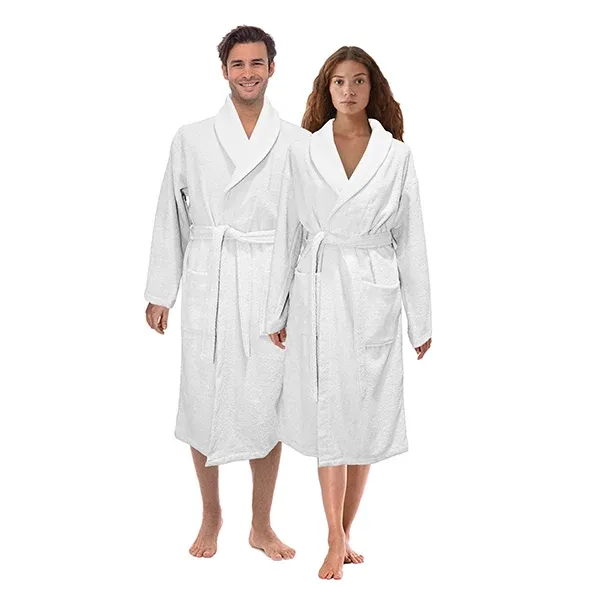 Nova Home Luna Unisex Bathrobe (1 Piece) - 100% Cotton - White (Available in sizes) product thumbnail 5