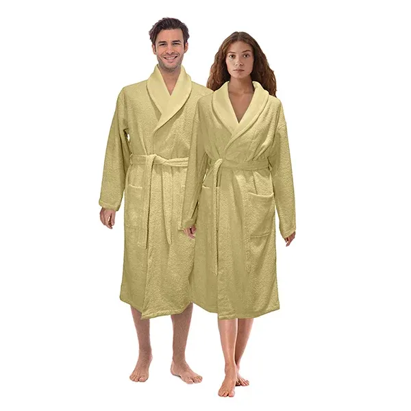 Nova Home Luna Unisex Bathrobe (1 Piece) - 100% Cotton - Yellow (Available in sizes) product thumbnail 5