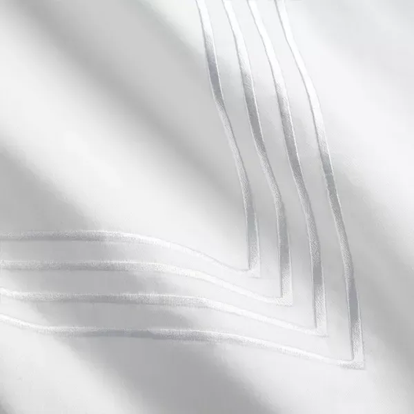 Nova Home Cruise Euro Sham Set - 100% Cotton, 600 Thread Count - 2 Pcs - White product thumbnail 2