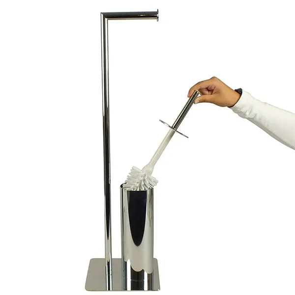 Kela "Style" Toilet Brush With A Paper Holder - Silver product thumbnail 2