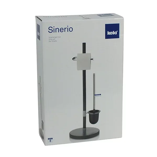 Kela "Sinerio" Toilet Brush With A Paper Holder - Black product thumbnail 4