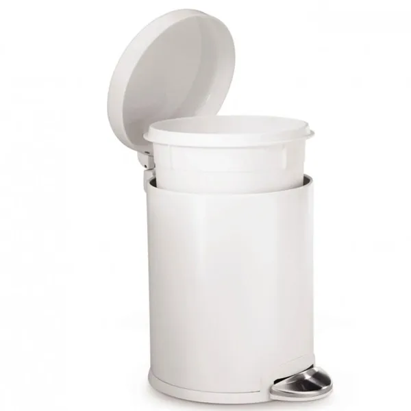 Simplehuman Stainless Steel Trash Bin-4.5 L - White product thumbnail 3