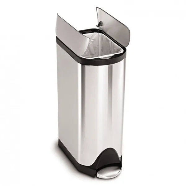 Simplehuman Stainless Steel Butterfly Trash Bin-30 L - Brushed product thumbnail 3