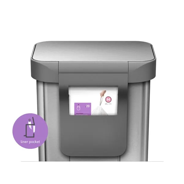 Simplehuman Stainless Steel Trash Bin-45 L - Brushed product thumbnail 3