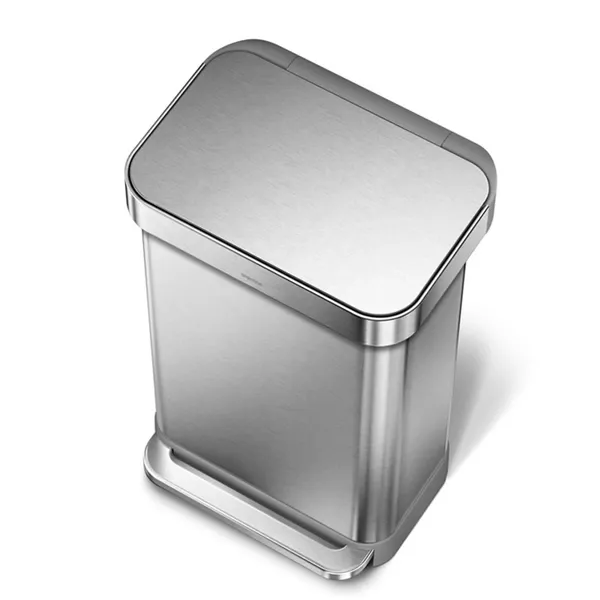 Simplehuman Stainless Steel Trash Bin-45 L - Brushed product thumbnail 4
