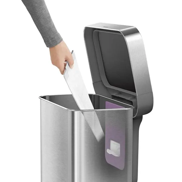 Simplehuman Stainless Steel Trash Bin-45 L - Brushed product thumbnail 5