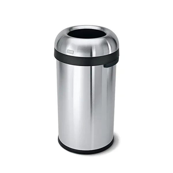 Simplehuman Open Bullet Trash Bin - Stainless Steel - 60 Liter - Brushed product thumbnail 2