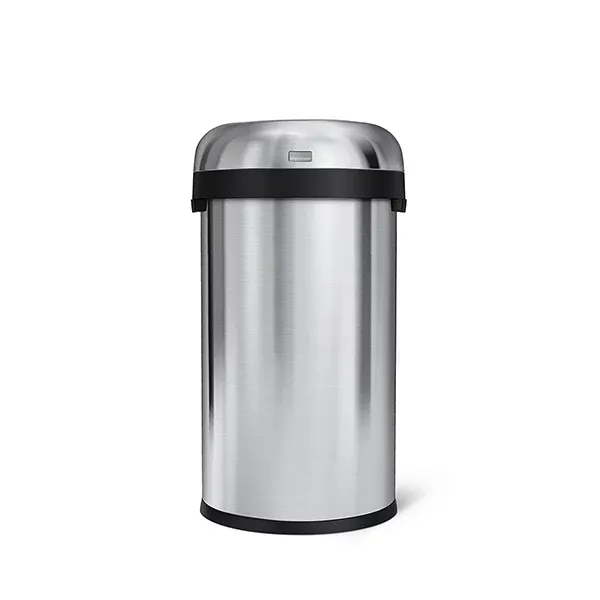 Simplehuman Open Bullet Trash Bin - Stainless Steel - 60 Liter - Brushed product thumbnail 3