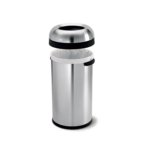 Simplehuman Open Bullet Trash Bin - Stainless Steel - 60 Liter - Brushed product thumbnail 4