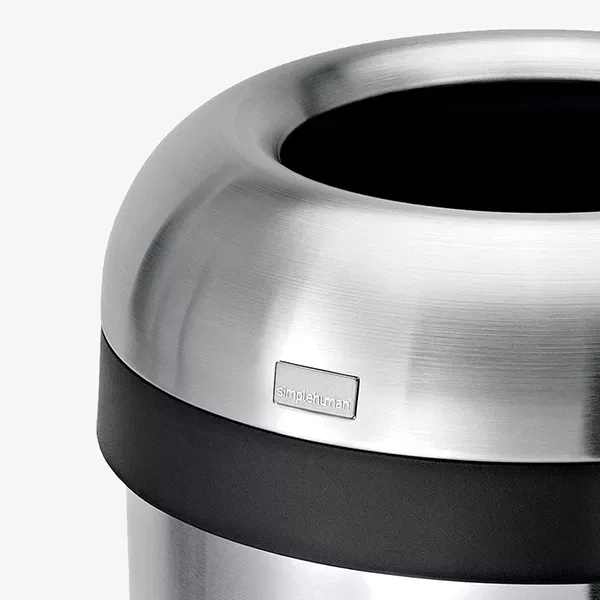 Simplehuman Open Bullet Trash Bin - Stainless Steel - 60 Liter - Brushed product thumbnail 6