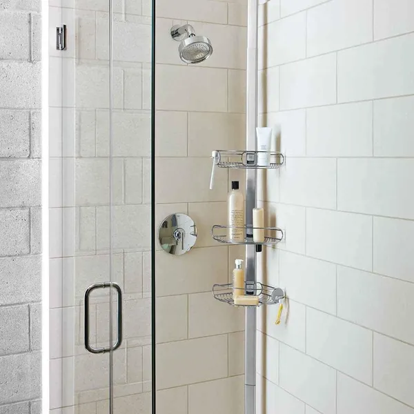 Simplehuman Stainless Steel & Anodized Aluminum Tension Shower Caddy - Silver product thumbnail 4