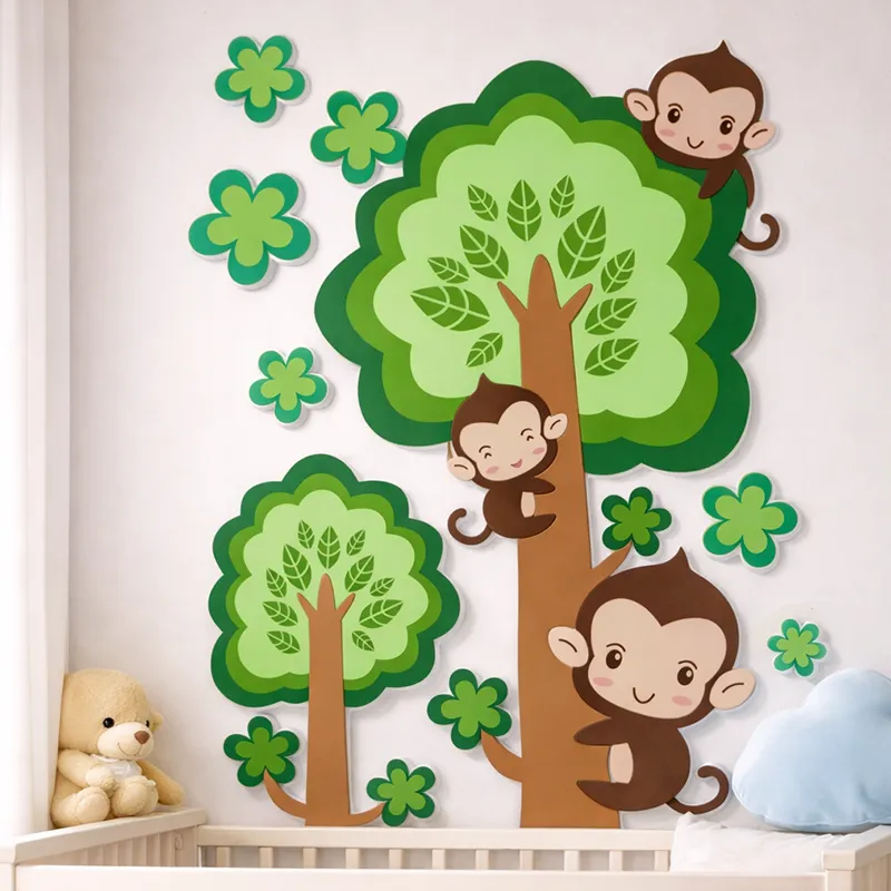 Nova Home Decorative EVA Wall Stickers for Kids' Rooms - Little Jungle Climbers product thumbnail 2