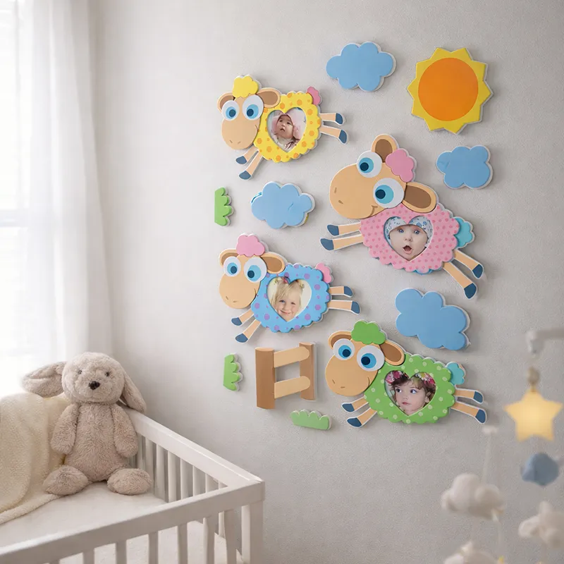 Nova Home Decorative EVA Wall Stickers & Photo Gallery for Kids' Rooms - Fluffy Cloud Friends product thumbnail 2