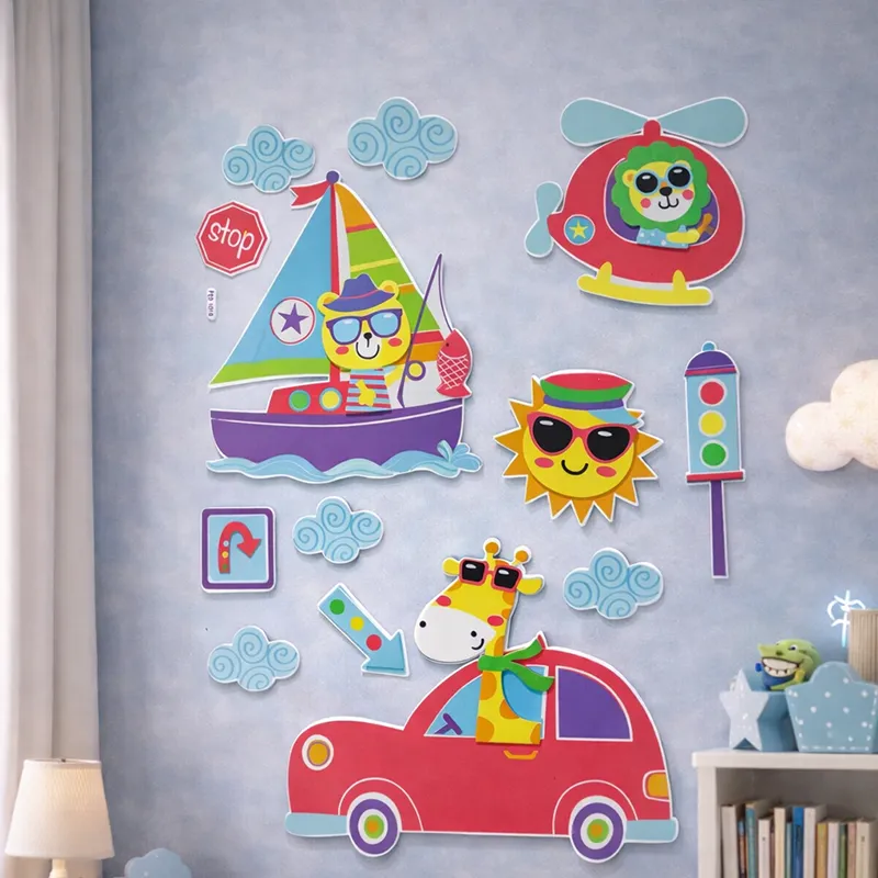 Nova Home Decorative EVA Wall Stickers for Kids' Rooms - Summer Travel Adventure product thumbnail 2