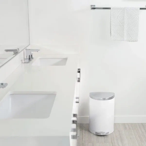 Simplehuman Stainless Steel Trash Bin-10 L - White product thumbnail 5