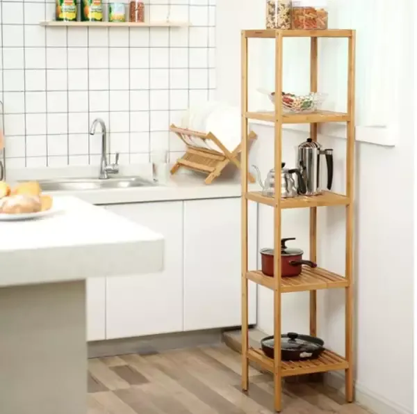 Nova Home Fend Rack Unit, Bamboo, 5 Shelves - Natural product thumbnail 2