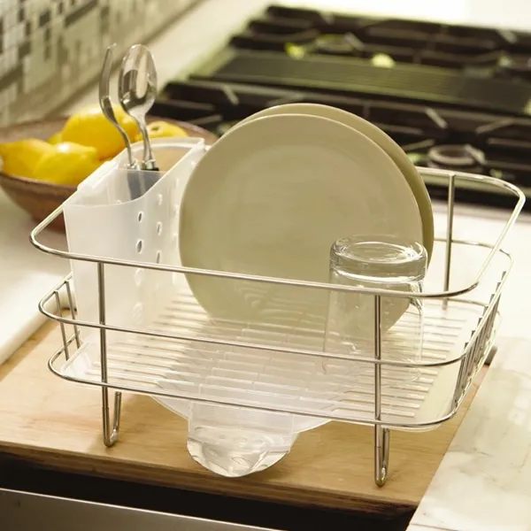 Simplehuman Stainless Steel Wire Framedish Rack, Frosted - Silver product thumbnail 2