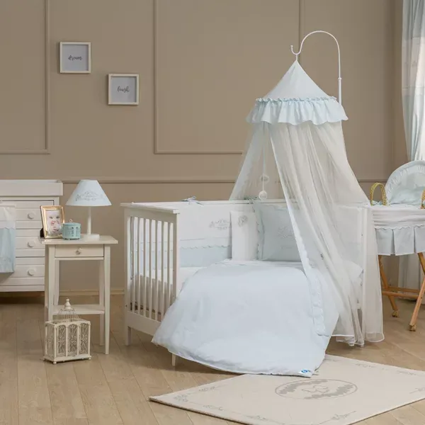 Funna Baby-Prince Mosquito Net - 100% Cotton - 500x180 cm - Blue product thumbnail 3
